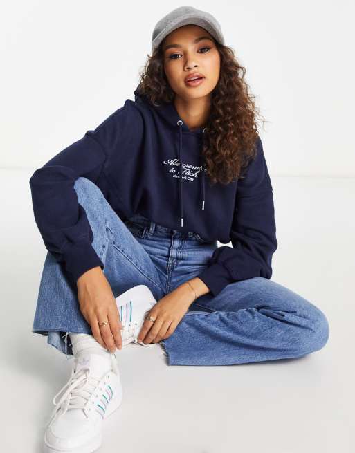 Abercrombie and 2025 fitch navy hoodie