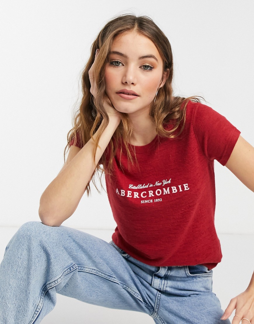 Abercrombie & Fitch Logo T Shirt In Red
