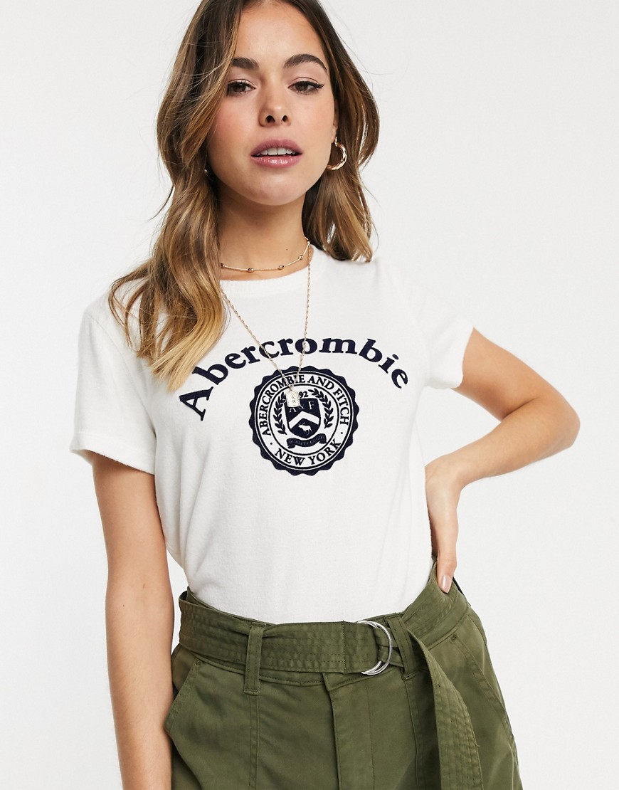 Abercrombie & Fitch logo t-shirt-White