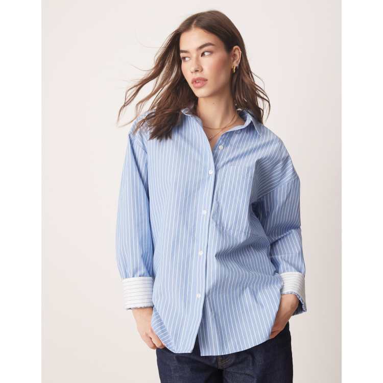 Abercrombie&Fitch ストライプ長袖シャツ レディース XS 207874147-1-stripe?$n_750w$&