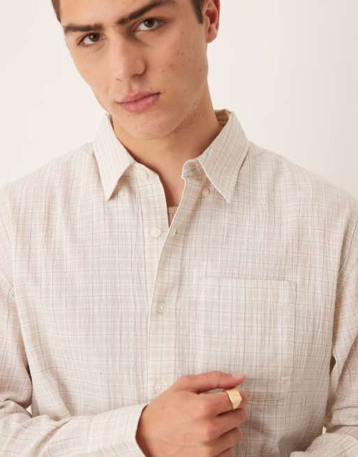 Abercrombie & Fitch long sleeve shirt in gray plaid, 3 of 4