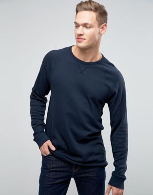 Abercrombie & Fitch Long Sleeve Top Waffle In Navy | ASOS
