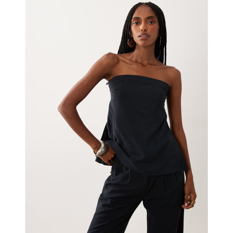 Abercrombie & Fitch longline bandeau top in black - part of a set