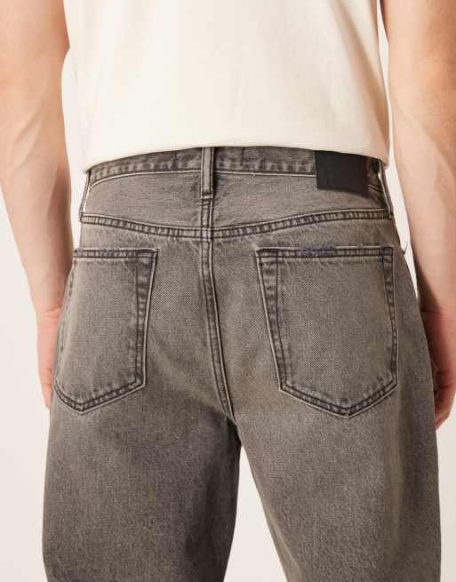 Abercrombie & Fitch loose 5 pocket jeans in grey, 4 of 5