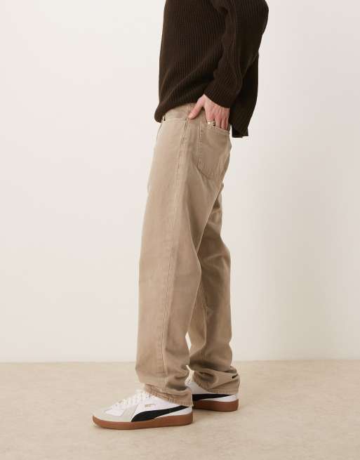 Abercrombie & Fitch – Loose-Fit-Jeans in Khaki, 2 von 5