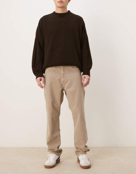 Abercrombie & Fitch loose jeans in khaki - view 1