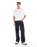 [Abercrombie & Fitch] Abercrombie & Fitch loose straight leg jeans in dark wash blue W32 L32 DARK WASH