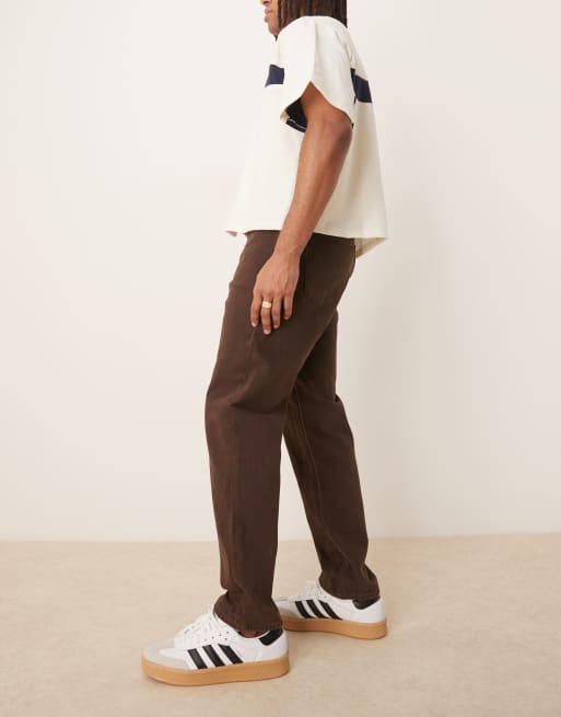 Abercrombie & Fitch - Losse jeans in donkerbruin, 3 van 5
