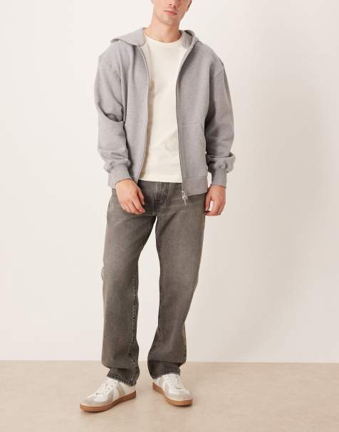 Abercrombie & Fitch - Losse jeans met 5 zakken in grijs - view 1