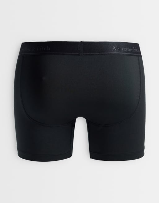 Abercrombie & Fitch - Lot de 3 boxers à taille noire - Gris et noir, 2 de 3