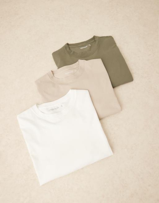 Abercrombie & Fitch - Lot de 3 t-shirts basiques - Multicolore
