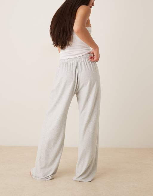Abercrombie & Fitch – Lounge-Hose mit weitem Bein in Grau, 3 von 5