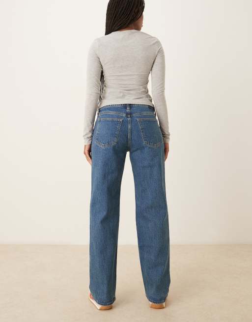 Abercrombie & Fitch low rise baggy jeans in dark wash