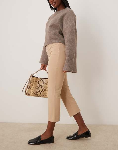 Abercrombie & Fitch low rise capri pant in beige - view 1
