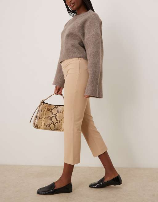 Abercrombie & Fitch low rise capri pants in beige