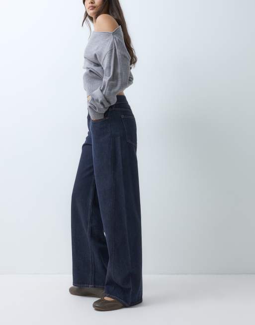 Abercrombie & Fitch low rise loose jeans in indigo blue, 2 of 5