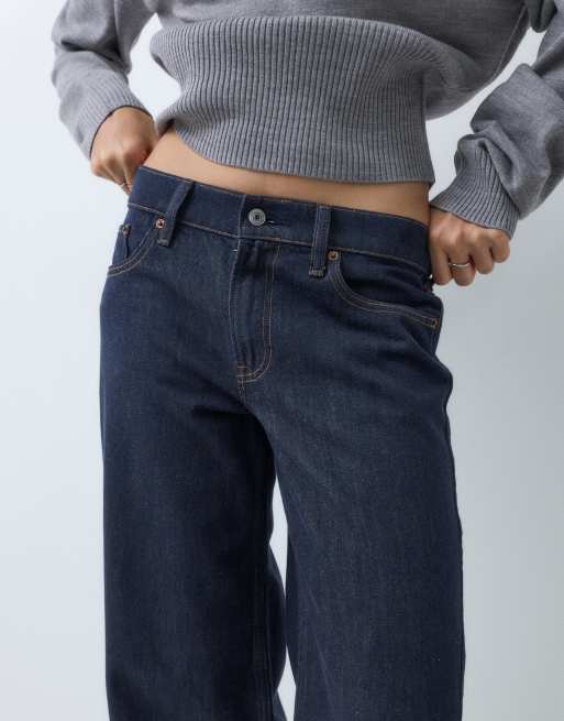 Abercrombie & Fitch low rise loose jeans in indigo blue, 3 of 5