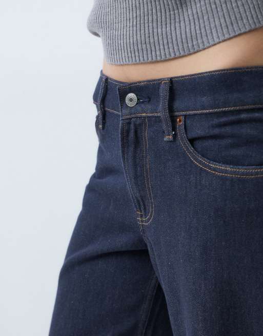 Abercrombie & Fitch low rise loose jeans in indigo blue, 4 of 5