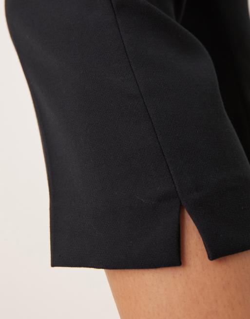 Abercrombie & Fitch low rise tailored capri pants in black, 5 of 5
