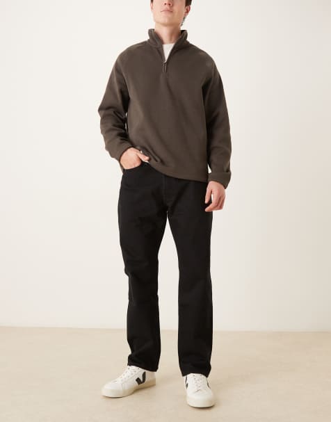 Abercrombie & Fitch – Luźne jeansy z prostymi nogawkami i 5kieszeniami - view 1