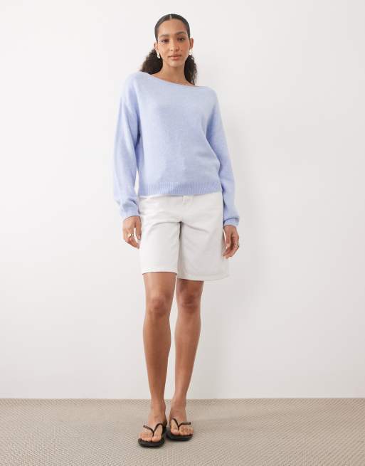 Abercrombie & Fitch - Maglione blu con scollo morbido, 2 di 4
