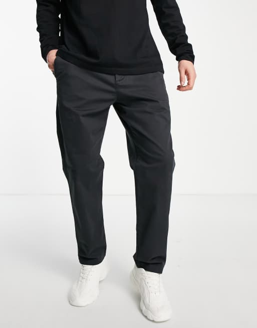 Abercrombie & Fitch - Makkelijek losse chino's in jaren '90-collegestijl in zwart