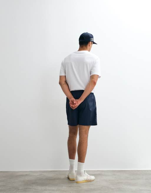 Abercrombie & Fitch - Marineblå shorts med sidestriber i nylon, 4 af 5