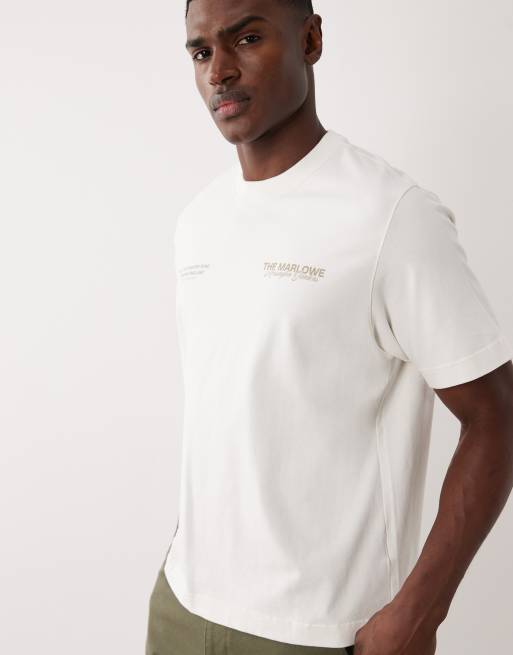 Abercrombie & Fitch Marlowe back graphic T-shirt in white, 5 of 5