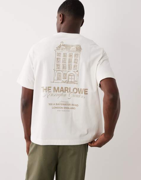 Abercrombie & Fitch - Marlowe - Hvid T-shirt med grafik bagpå - view 1