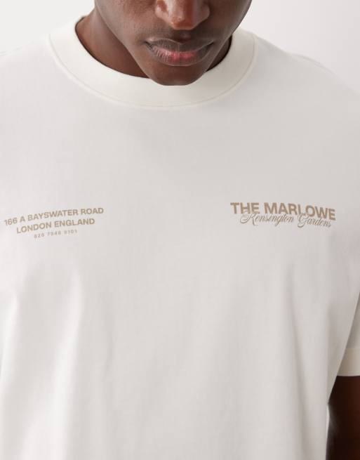 Abercrombie & Fitch - Marlowe - T-shirt à imprimé graphique au dos - Blanc, 4 de 5