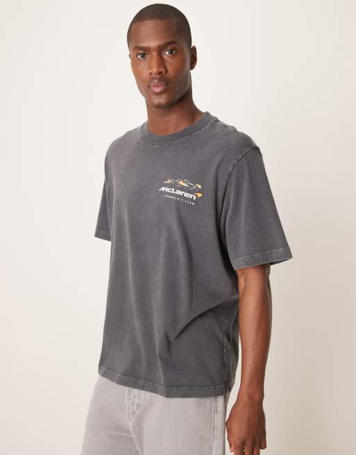 Abercrombie & Fitch McLaren F1 back print acid wash T-shirt