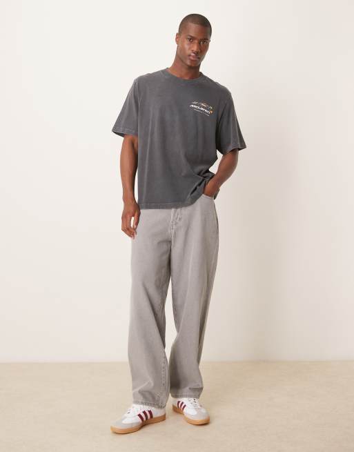 Abercrombie & Fitch McLaren F1 back print acid wash T-shirt