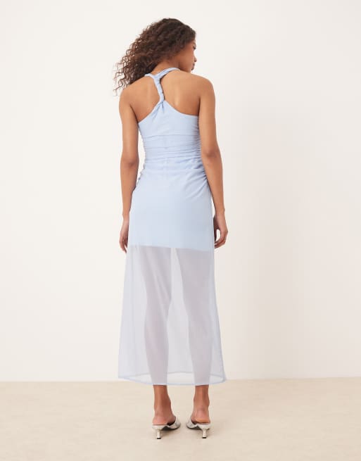 knee length dresses for ladies Jade Racerback Style Textured Fabric Maxi Dress main image 0