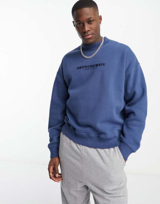 Abercrombie logo shop crew sweatshirt