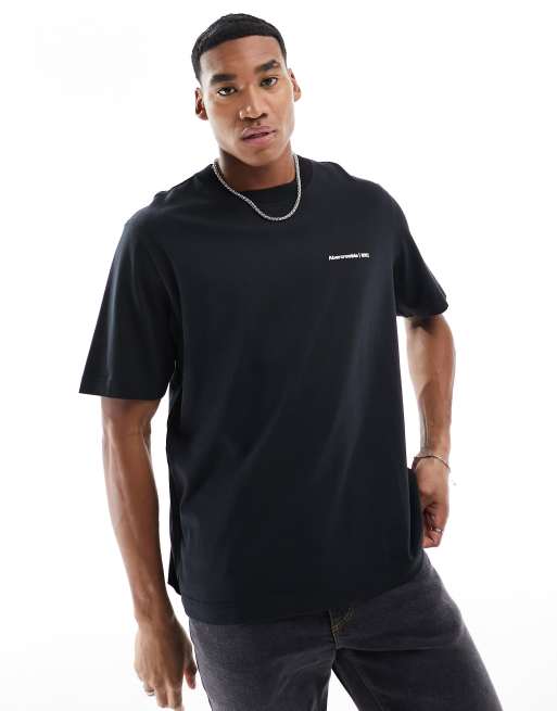 Abercrombie & Fitch microscale front logo t-shirt in black | ASOS