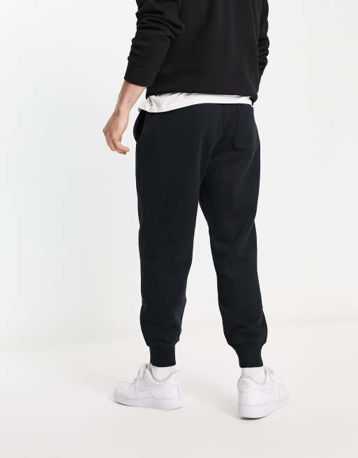 Abercrombie & Fitch microscale logo cuffed joggers in black