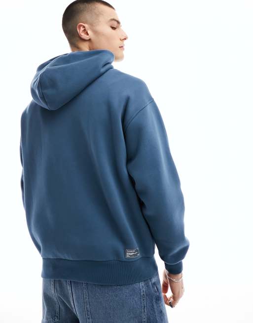 Abercrombie & Fitch microscale trend logo hoodie in blue