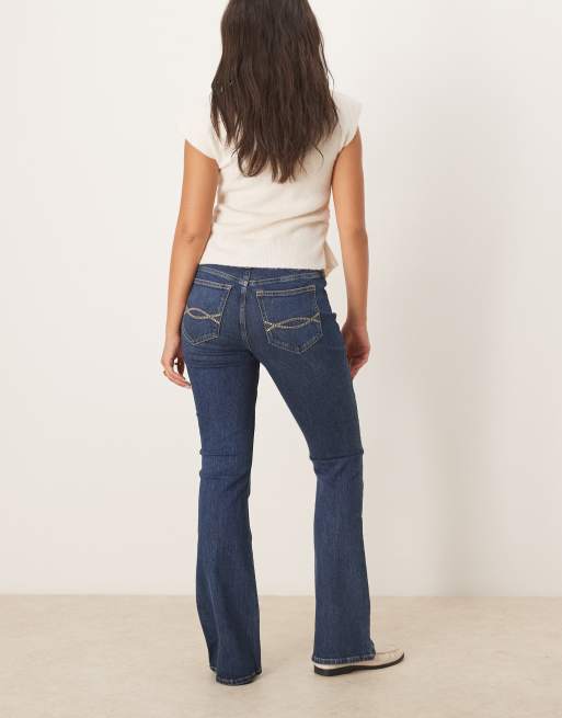 Abercrombie & Fitch mid rise bootcut jeans in vintage blue, 2 of 5