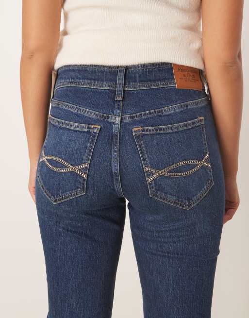 Abercrombie & Fitch mid rise bootcut jeans in vintage blue, 5 of 5
