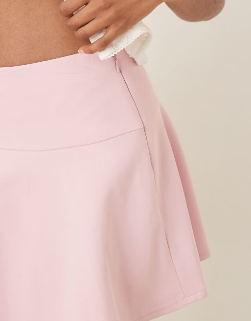 Abercrombie & Fitch mid rise mini skort in pink, 5 of 5