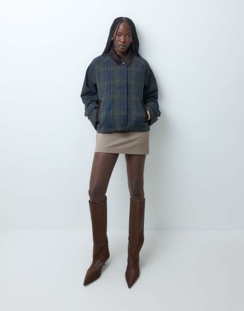 Abercrombie & Fitch - minifalda Scarlett de talle alto en marrón - view 1