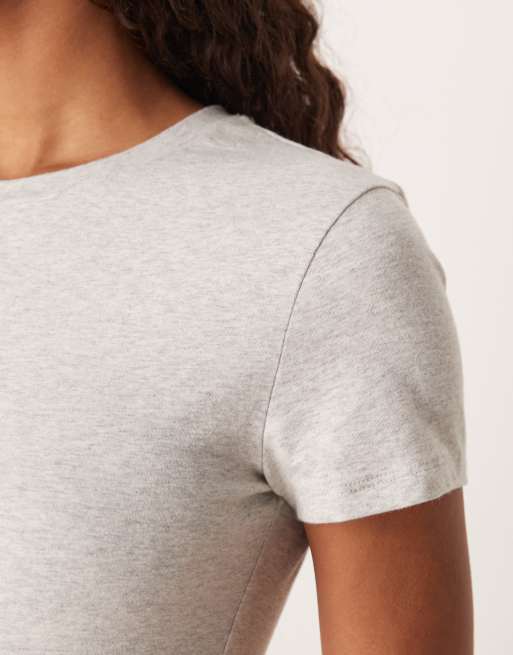 Abercrombie & Fitch – Nahtloses T-Shirt in Grau, 2 von 4