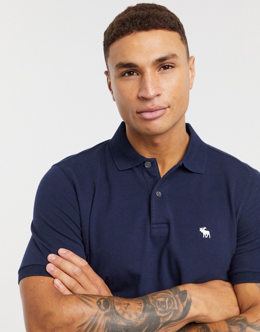 Abercrombie & Fitch neutral polo in navy