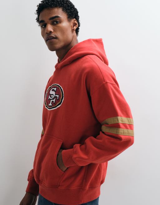 Abercrombie & Fitch NFL 49ers grafisk hættetrøje i rød, 4 af 5