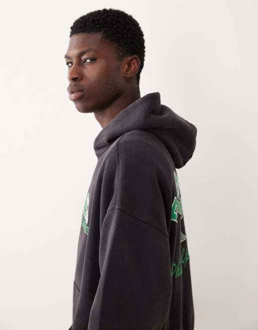 Abercrombie & Fitch NFL Eagles back graphic hoodie in black, 4 of 5