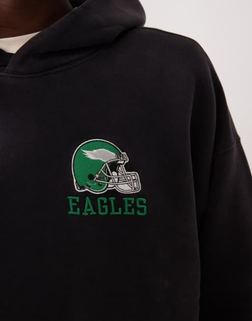 Abercrombie & Fitch NFL Eagles back graphic hoodie in black, 5 of 5