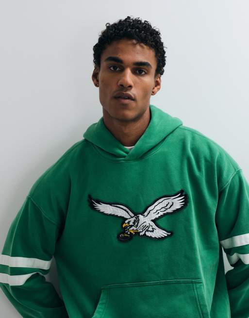 Abercrombie & Fitch NFL Eagles grafisk hættetrøje i grøn, 5 af 5