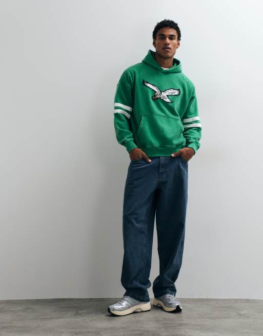 Abercrombie & Fitch NFL Eagles grafisk huvtröja i grönt, 4 av 5