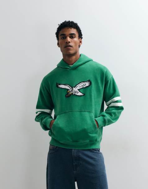 Abercrombie & Fitch NFL Eagles Hoodie mit Grafik in Grün - view 1