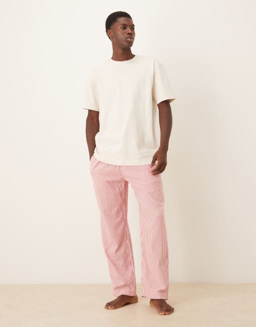 Abercrombie & Fitch nightwear flannel trouser in red stripe, 2 of 4